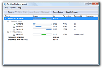 partition find and mount download