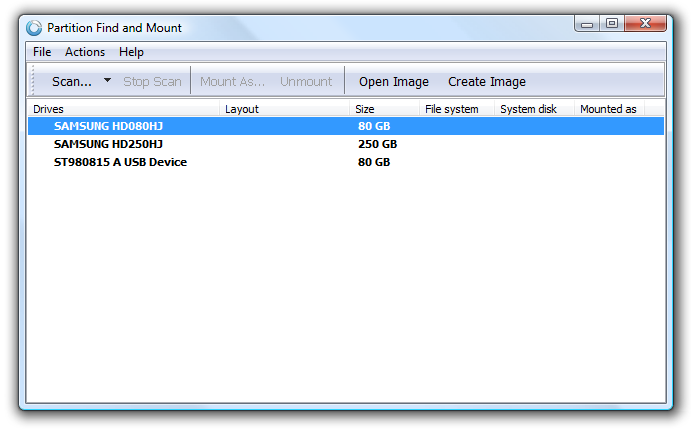 partition find and mount -